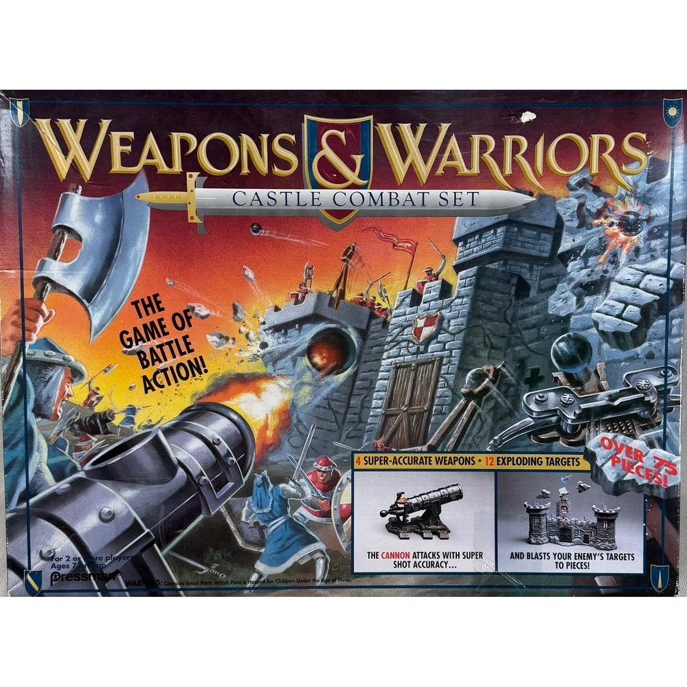 Vintage 1994 Pressman Weapons & Warriors Castle Combat Set 9703 Medieval Game